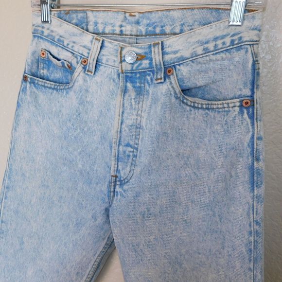 Levis 501 XX Jeans Size 29 x 34 Acid Wash USA Made 1999 Vintage 90s Faded Denim - Picture 5 of 16
